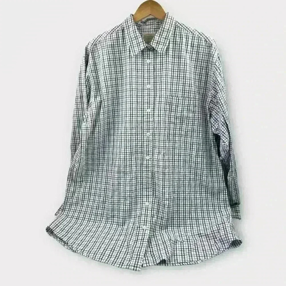 St Johns Bay Mens XL-Tall Size 16/18 Long Sleeve Button Down Shirt 100% Cotton - Picture 1 of 8